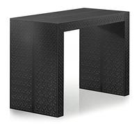Table Console Extensible 200cm moulures orientales Nassau Morocco Noir Mat