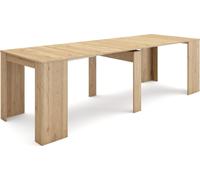 Table console extensible, 262x90x77cm, Pour 12 personnes, Table à Manger, Chêne