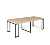 Table console extensible 8-10 personnes effet bois 235cm VELLA Marron