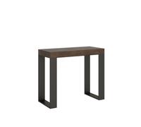 Table console extensible 90x40/300 cm Tecno Premium avec cadre anthracite