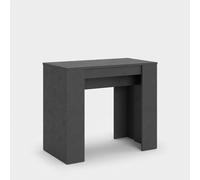 Table Console extensible avec rallonges 90x48-308cm design moderne anthracite Ba