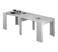 Table console Extensible coloris béton -78 x 90 x 50 cm