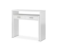 Table console extensible convertible en bureau coloris blanc Artik - longueur 98,5 x Hauteur 87,5 x Profondeur 36 - 70 cm