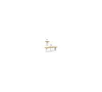 IDMarket – Table console extensible Eden 10 personnes 235 cm bois et blanc