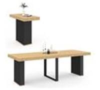 IDMARKET Table console extensible EDEN 10 personnes 235 cm bois et noir