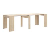 Table console extensible en chene naturel - Longueur 54-239 x Hauteur 77 x Profondeur 90 cm -PEGANE- chêne naturel