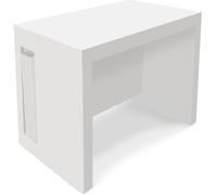 Table Console extensible Loki Blanc laqué - 12 personnes