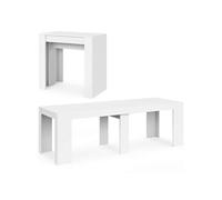 Table console extensible ORLANDO 10 personnes 235 cm bois blanc