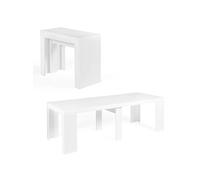 Table console extensible ORLANDO 10 personnes 235 cm bois blanc