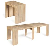 Table console extensible ORLANDO 10 personnes 235 cm bois façon hêtre