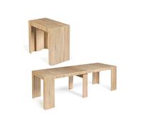 Table console extensible ORLANDO 10 personnes 235 cm bois façon hêtre