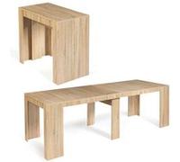 Table console extensible ORLANDO 10 personnes 235 cm bois façon hêtre