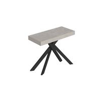 Table console extensible Saki 90x40/300 cm avec pieds anthracite