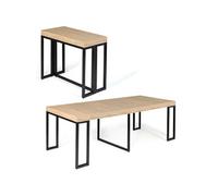 IDMarket - Table Console Extensible Toronto 10 Personnes 235 cm Design Industriel