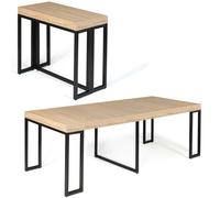 IDMarket - Table Console Extensible Toronto 10 Personnes 235 cm Design Industriel