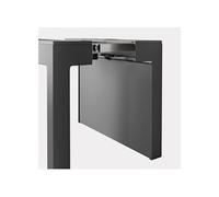 Table console extensible ULISSE acier pieds inox rallonge aluminium coloris gris ardoise