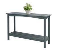 Table Console Extérieur Étroite 122cm avec 2 Étagères - Résistante aux Intempéries (HIPS) Table d'Accueil Multifonction Bar, Meuble de Rangement ou Support Plantes pour Entrée, Jardin, Terrasse