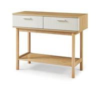 Table console Ferrersp 100 x 40 x 80 cm effet chêne / couleur sable