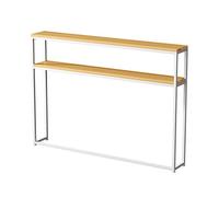 Table console fine en bois et métal pour la maison et le bureau, table d'appoint moderne et étroite pour salon, entrée, peu encombrante, derrière la table basse avec design industriel