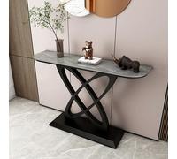 Table console fine pour couloir, derrière un canapé - Table d'appoint luxueuse contemporaine avec base en métal robuste, parfaite pour l'entrée ou le salon Solution d'économie d'espace