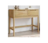 vidaXL Table console FLORO marron cire 89,5x36,5x73 cm pin massif, bout de canapé, tables de couloir, support de couloir, 374020 Or G