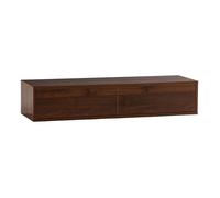 Table console flottante Auri 2 tiroirs effet Noyer