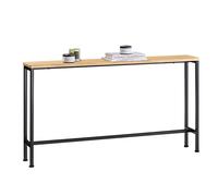 Table Console FSB19-E SoBuy - Cadre et 4 Pieds en Fer - L120xP20x65cm - Nature et Noir