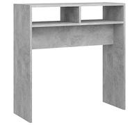 Table console gris béton 78x30x80 cm bois d ingénierie
