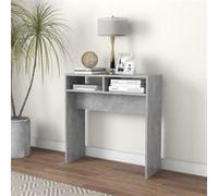 Vidaxl Table Console Gris Béton 78x30x80 Cm Aggloméré Gris