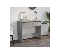 Vidaxl Table Console Gris Béton 89x41x76,5 Cm Acier Multicolore