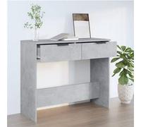 vidaXL Table console 811335, Bois d'ingénierie, Gris béton, 90x36x75 cm