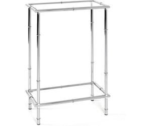 Table console - HAKU Möbel - Moderne - Verre trempé - Acier chromé - 50x25x75 cm