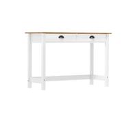 Table console Hill avec 2 tiroirs 110x45x74 cm Pin solide