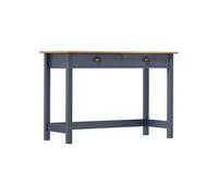 Table console Hill Range avec 2 tiroirs Gris 110x45x74 cm Pin