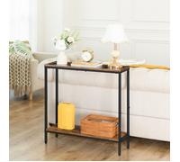 Table Console - HOOBRO - 75 x 22 x 75 cm - Marron Rustique - Métal - Style Industriel