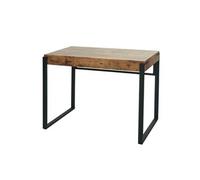 Table console MENDLER HWC-L53 métal 80x100x54cm chêne sauvage foncé chêne G