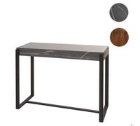 Table console MENDLER HWC-L53 métal 81x100x40cm imitation marbre gris Gris G