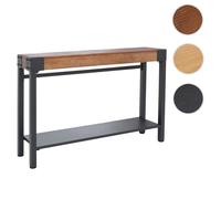 Table console HWC-Q68 table de téléphone table d'appoint style industriel rétro en bois 82 x 120 x 31 cm ~ marron métal noir
