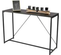 Table console industrielle de la collection SOHO - structure en métal noir, couleur noir, dimensions 120x39x79 cm
