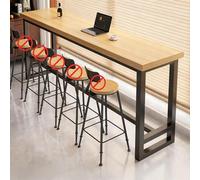 Table console industrielle étroite en bois massif de 120 cm - Design rustique pour petits espaces, entrées, salons, restaurants et cafés - Pour 2 à 3 personnes