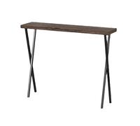 Table console industrielle pour H - Table de canapé fine et longue derrière le canapé, table d'appoint haute en bois et métal en forme de H pour cuisine, bar et salon