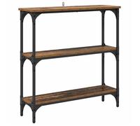 vidaXL Table console industrielle Bois ancien 75x22.5x75 cm 3 étagères Finition mate
