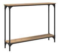 Table console industrielle - vidaXL - Chêne artisanal - 103x23x15,5 cm - Bois d'ingénierie - Métal - 1 étagère