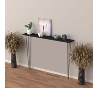 Table console Kokemäki Étagère sur pied au-dessus d'un radiateur 80 x 18 x 82 cm Sideboard Support de décoration Noir