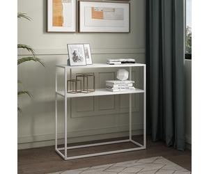 Table console Kuhmo métal 80 x 80 x 30 cm blanc