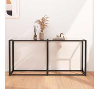 Table Console Marbre Blanc 180x35x75,5 cm Verre Trempé Entrée Couloir vidaXL