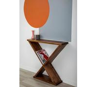 Table console marron Meuble d'appoint moderne Table robuste de luxe