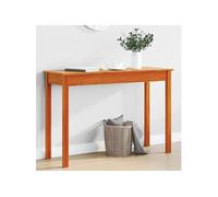 Vidaxl Table Console Marron Miel 110x40x75 Cm Bois Massif De Pin Marron