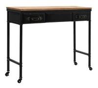 Table console MDF et bois de sapin 100 x 33,5 x 80 cm Multicolore G