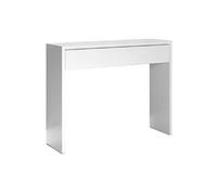 PEGANE Table Console, Meuble Console avec 1 tiroir Coloris Blanc - Longueur 100 x Profondeur 30 x Hauteur 76 cm